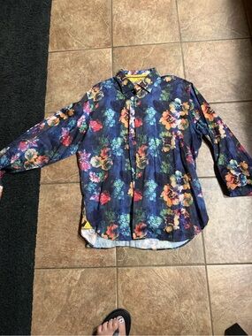 Floral Button-Up Shirt for men - Navy Multi